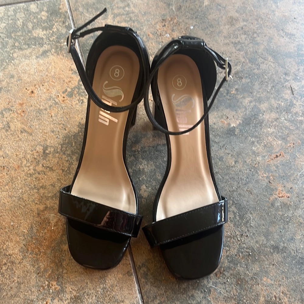 Black Shein Strap Heels